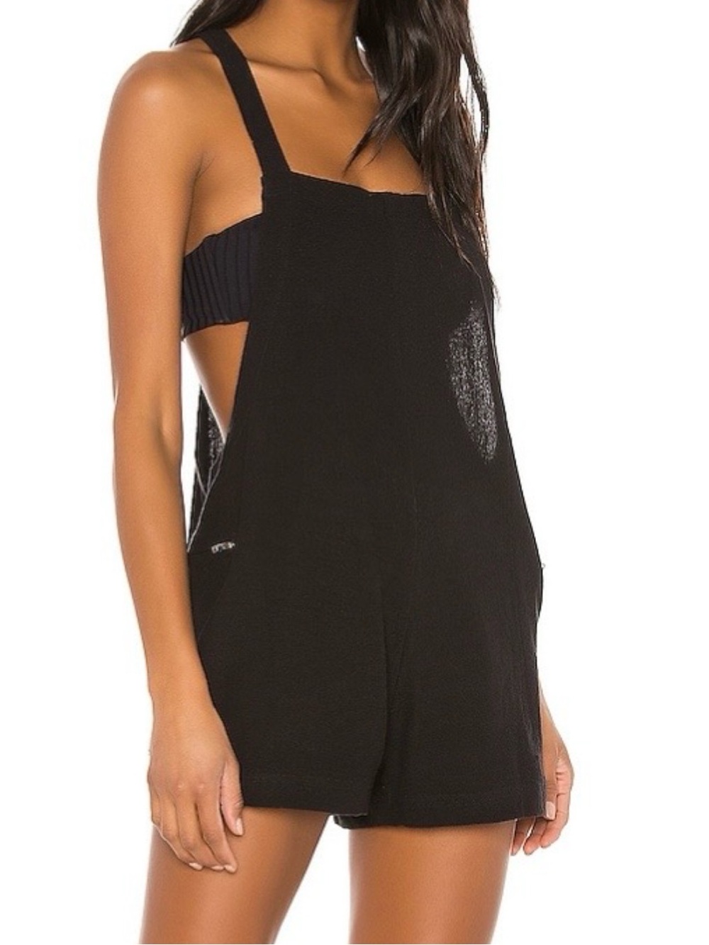 Mikoh Black Cotton Romper